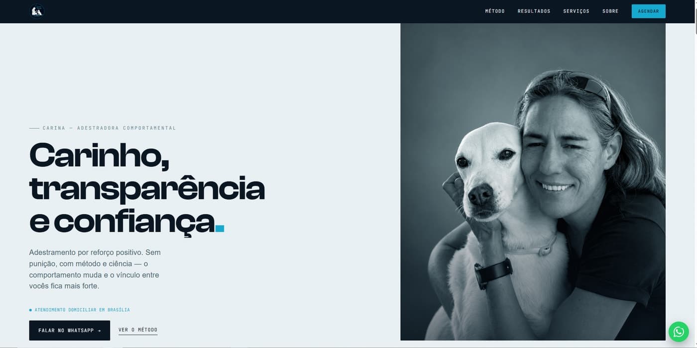 Site Carina Leme Adestradora