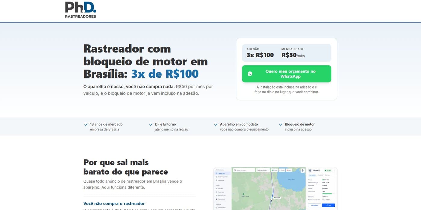 Site PHD Rastreadores